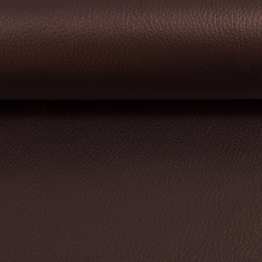 Dunkelbraunes Kunstleder Rex Uni – robuste Meterware in Schokobraun