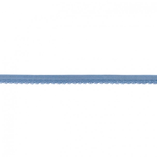 Elastische Spitze mit Bogenkante - 11 mm - Mittelblau