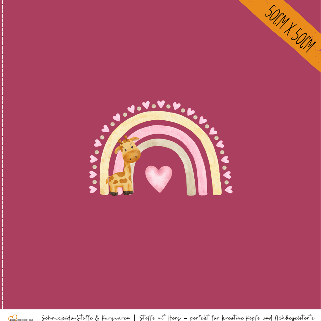 Vororder - Panel Eigendesign  - Jersey - ca. 50x50cm - Giraffe