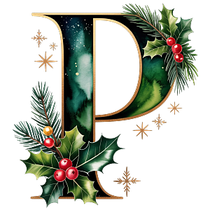 Personalisierter DTF Bügelbild Buchstabe für Weihnachtsservietten in 12cm – Lieferdatum ab 2026