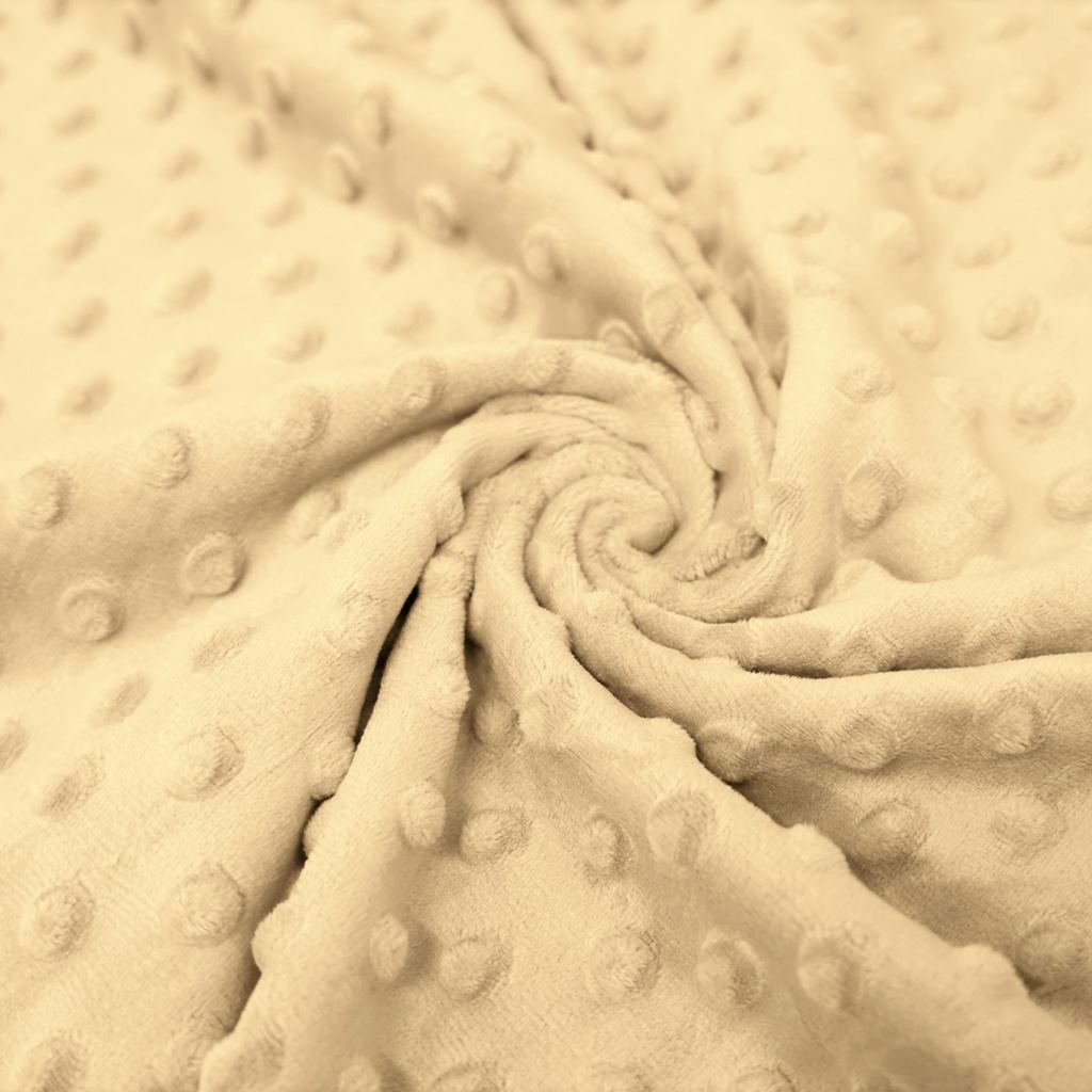 Kuschelfleece Stoff - Noppen - Uni - Taupe