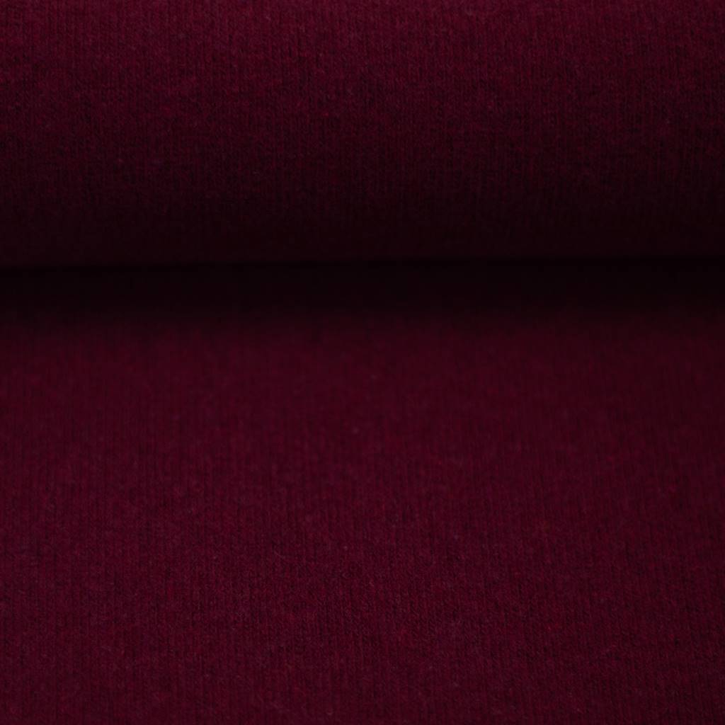 Hochwertiger Swafing Baumwollstrick Bono in Burgundy Weinrot, elastischer Strickstoff mit Baumwolle für Pullover, Strickjacken, Cardigans und Mützen