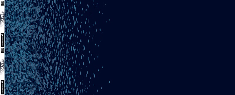 Baumwolljersey  - Swafing - Water Reflections by Thorsten Berger - Bordüre - Aqua Navy
