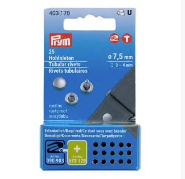 PRYM - PRYM  VARIO Creative Tool - Hohlnieten 3-4mm - 25 Stück - Silber