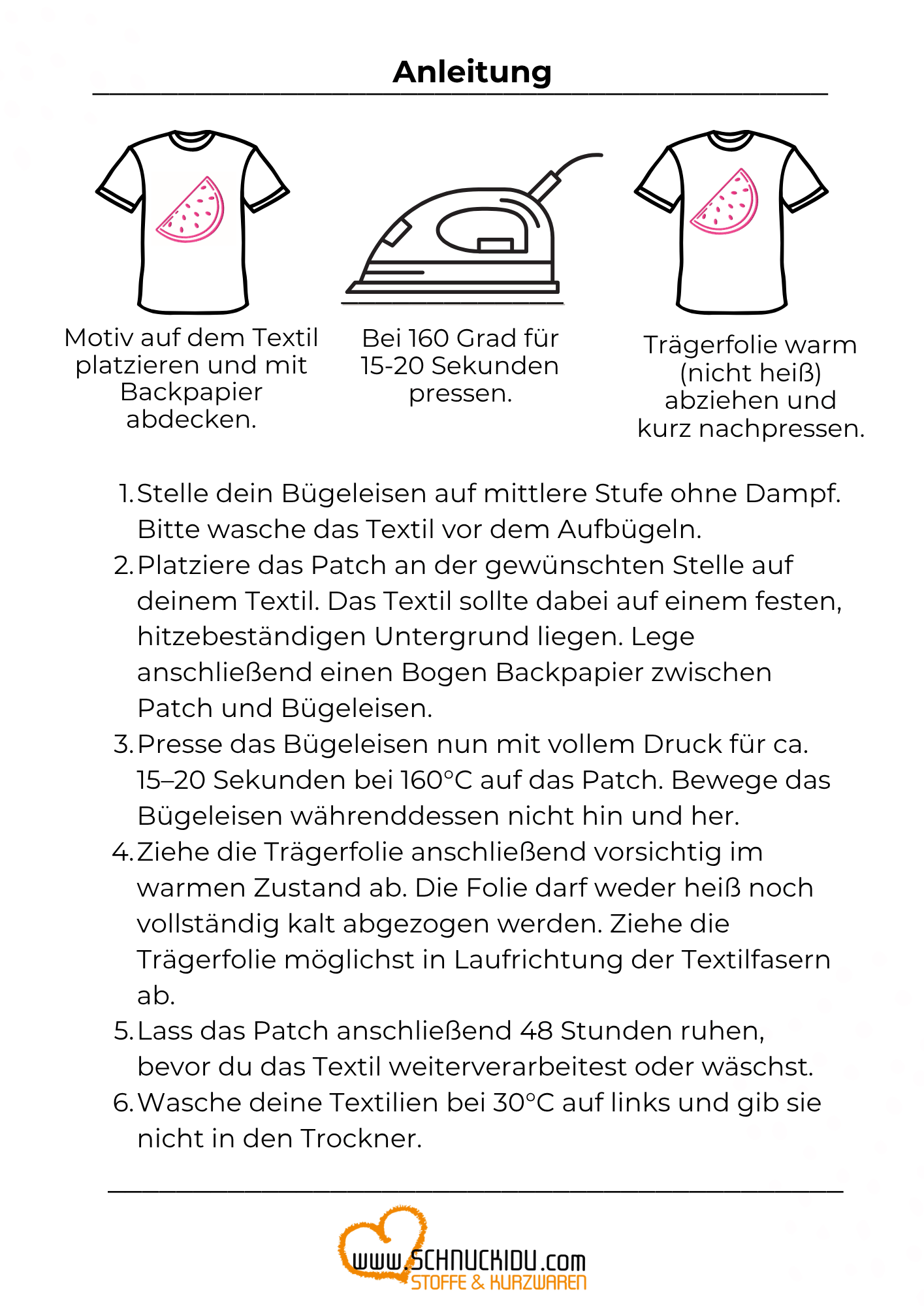 Flock-Patch - Zum Aufbügeln - Smiley - Neon Pink