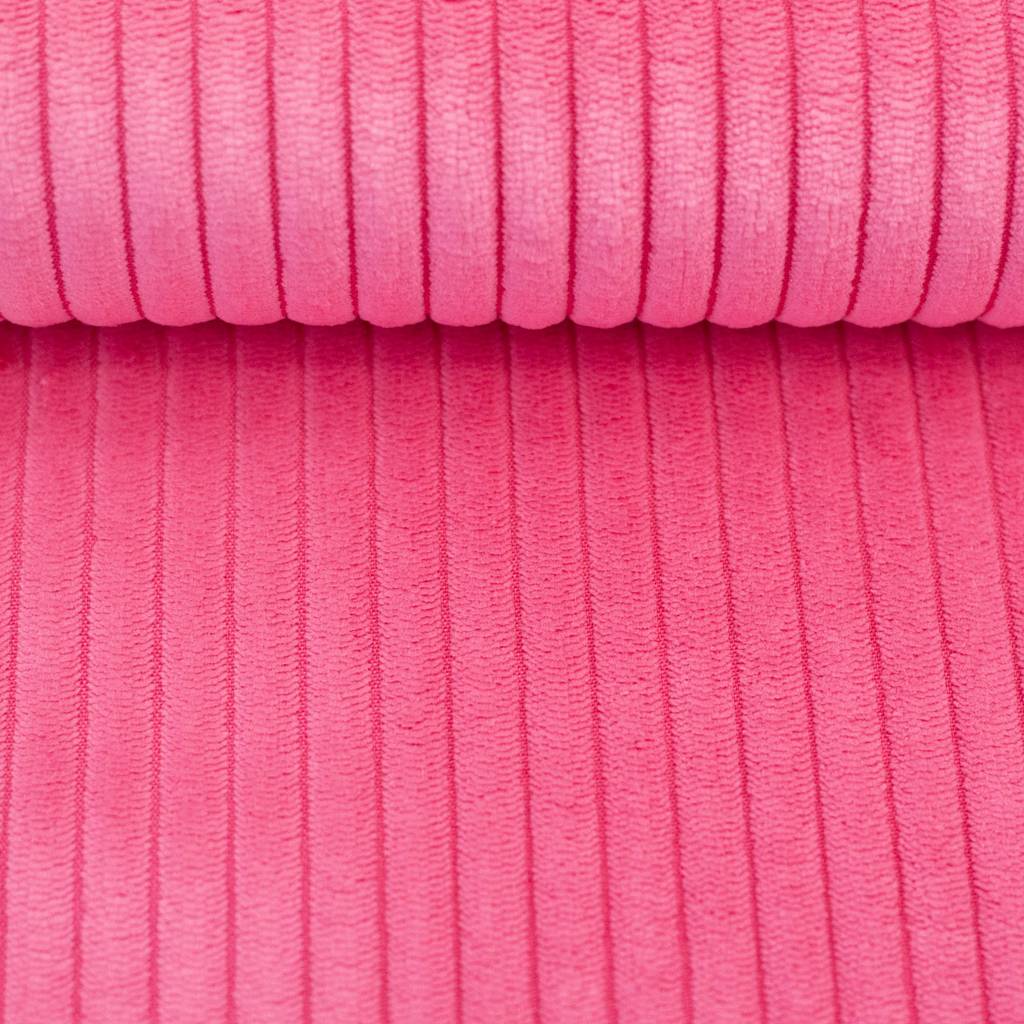 Swafing Breitcord Wanja in Pink, kräftiger Cordstoff, 100% Polyester, 380g/m², ideal für Taschen und Kleidung, Schnuckidu Vorbestellung