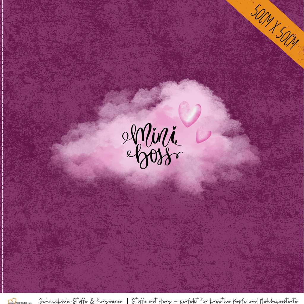 Vororder - Panel Eigendesign  - Jersey - ca. 50x50cm - Mini Boss Girlie