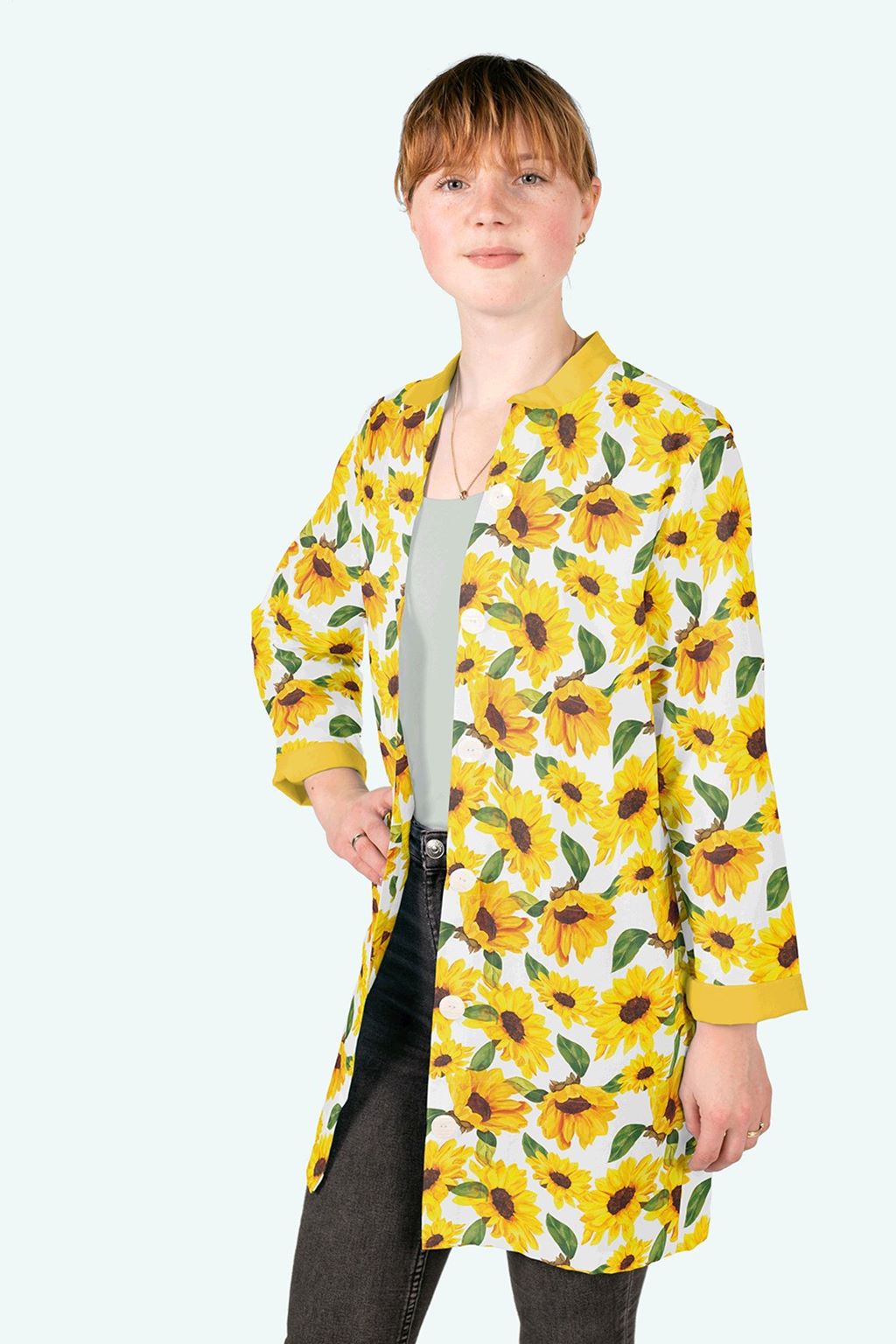 Webware - Baumwolle - Motiv - Sonnenblumen