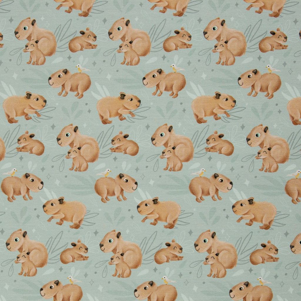Motivjersey - Swafing - Capybara Friends by mrs. Mint design - Capybara