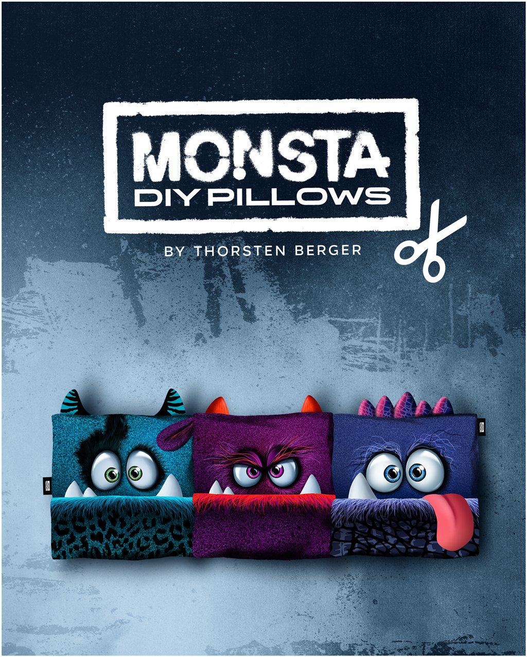 Vororder - Samt - Monsta Pillows by Thorsten Berger - Lila