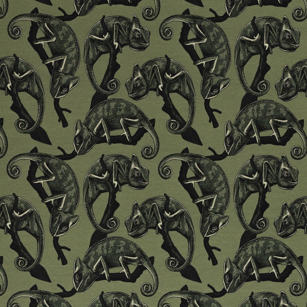 Sweat - Sweat leicht angeraut - Swafing - Montreal - Chameleon auf Khaki