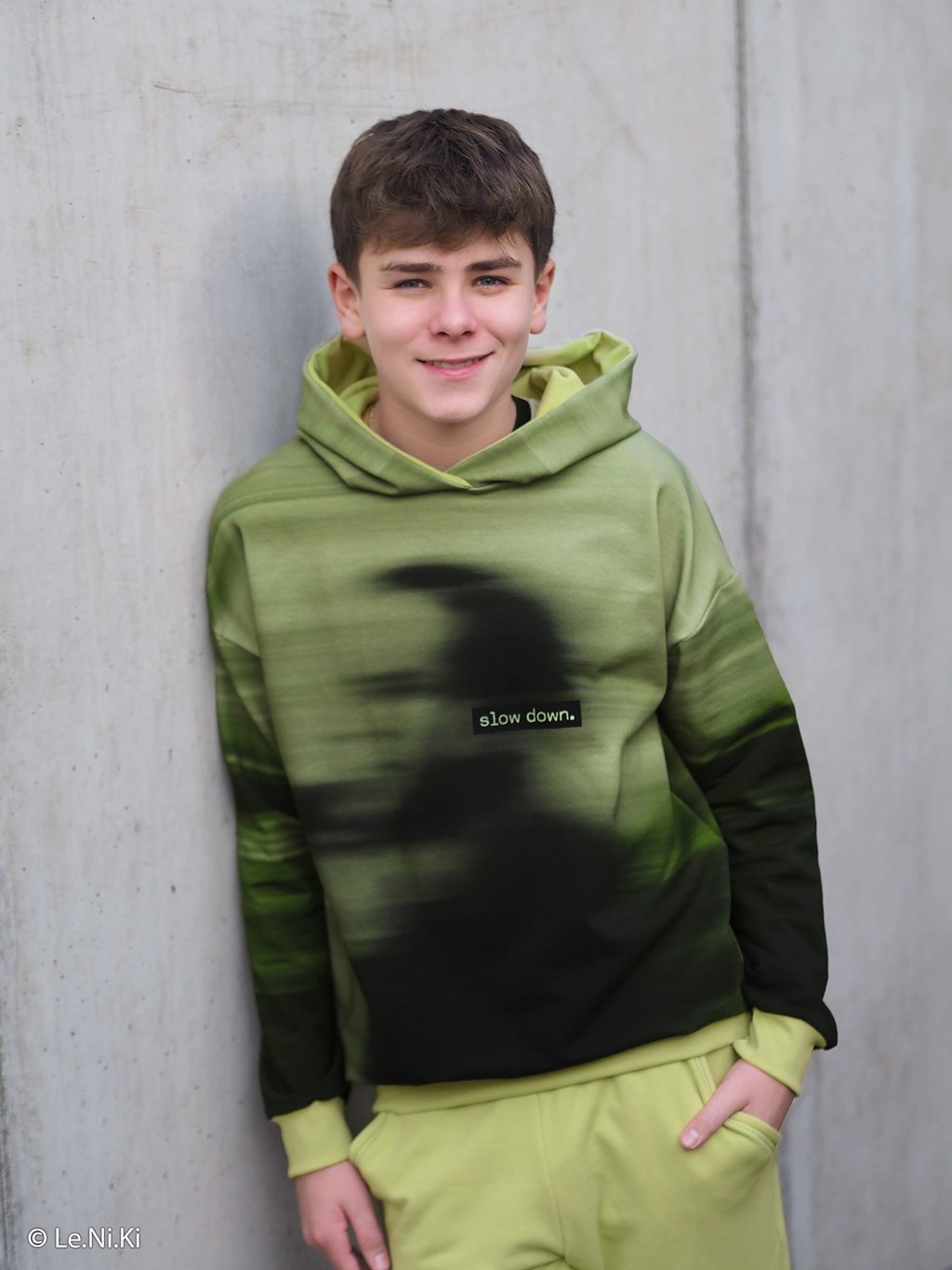 French Terry - Swafing - Panel - Slow down by Thorsten Berger - ca. 80cm x 160cm - Mann