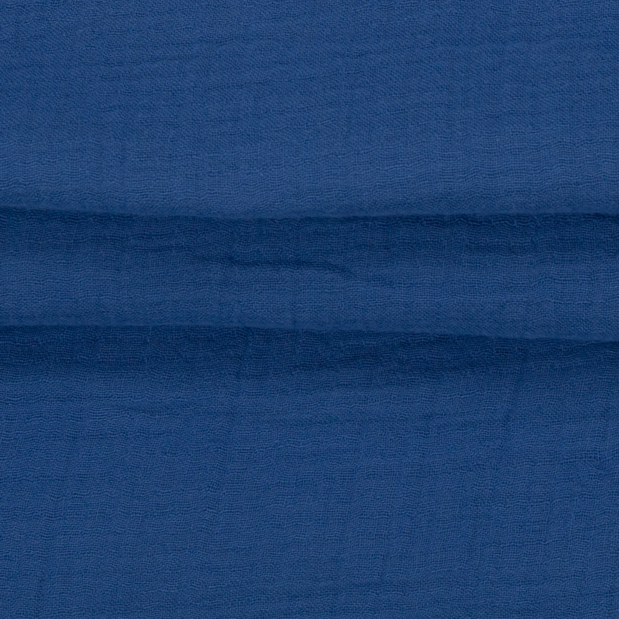 Musselin - Double Gauze - Mullstoff -  Baumwolle - Uni - Royalblau