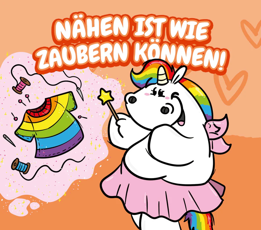 ✨ Nähen mit Glitzer – Pummeleinhorn Stoffe jetzt bei Schnuckidu! 🦄🧵