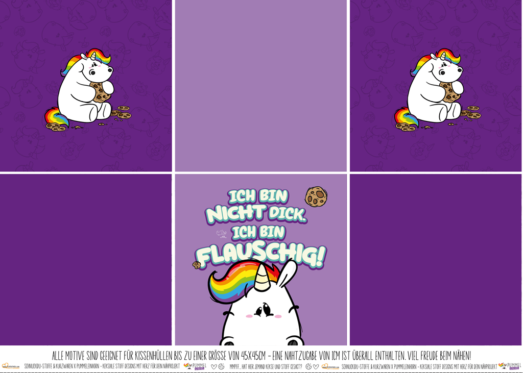 VORORDER - Kissenpanel - Pummeleinhorn - Flauschig