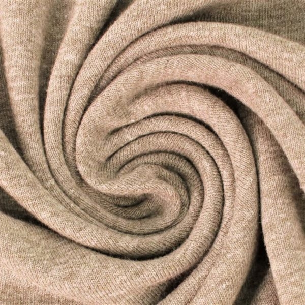 Baumwolljersey Melange - Jersey Stoff Uni meliert - Beige meliert Baumwolljersey Melange - Jersey Stoff Uni meliert - Beige meliert