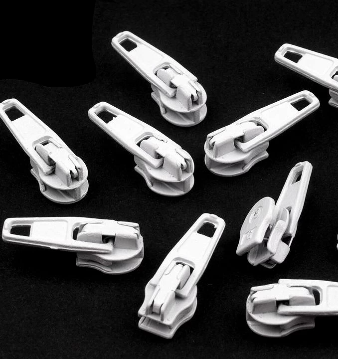 Schieber - Fashion-Zipper - Reißverschluss-Schieber - 3mm - Weiß