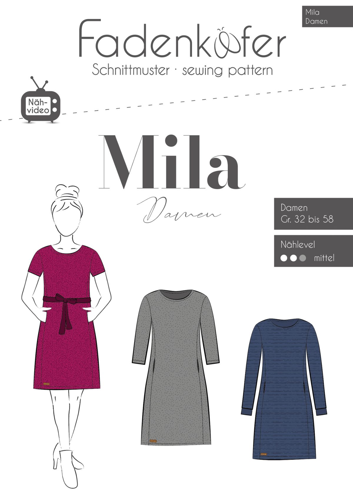 Nähbox Mila Damen – Dein neues Lieblingskleid zum Selbernähen!