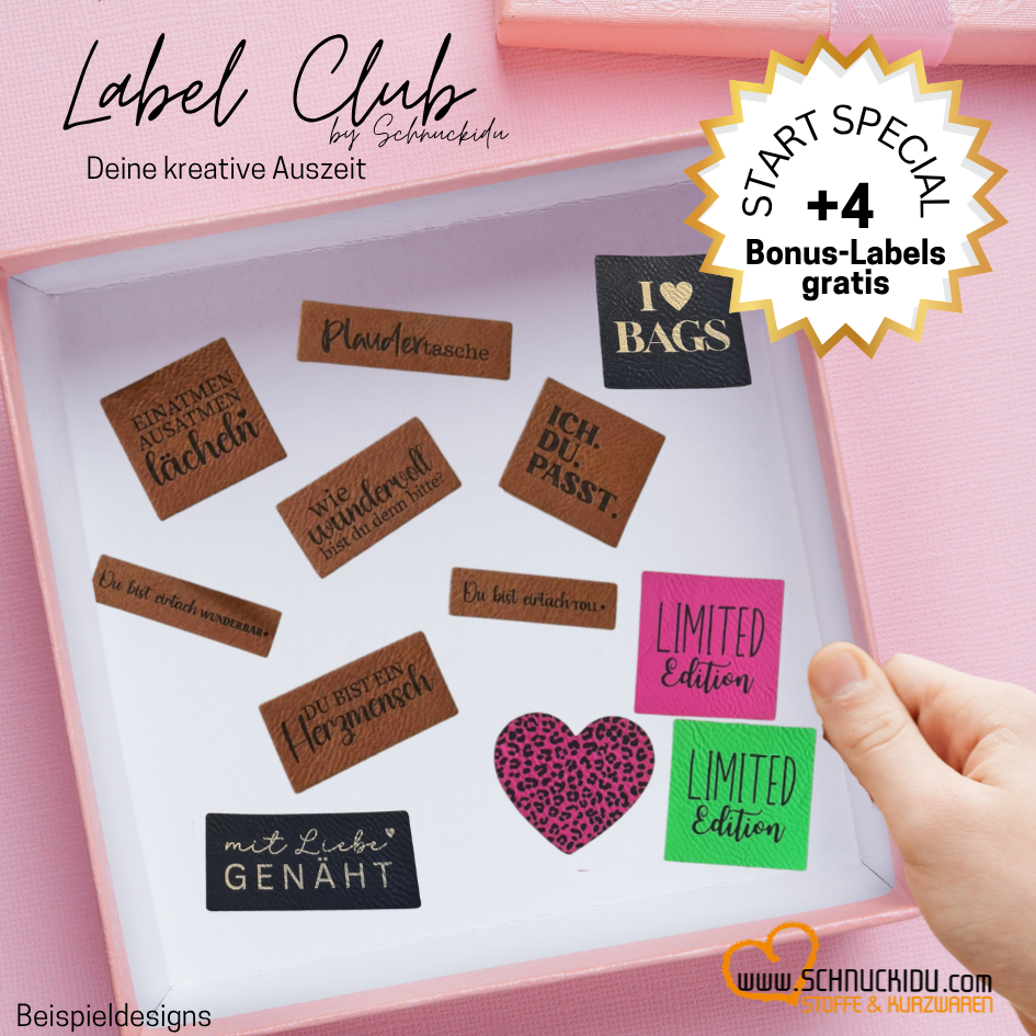 💌 Schnuckidu Label-Club – vegane Handmade Label (10–12 vegane Labels) | Versandkostenfrei | alle 8 Wochen