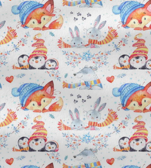 VORORDER - Eigendesign - Fuchs ,Pinguin und Hase mit Schal
