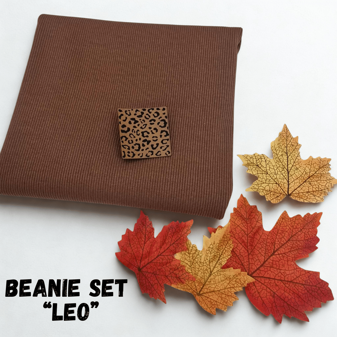 DIY Nähset - Stoffpaket - Hipster Beanie - Leo