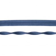 Einfassband elastisch Jaquard 20 mm - Jeansblau glänzend