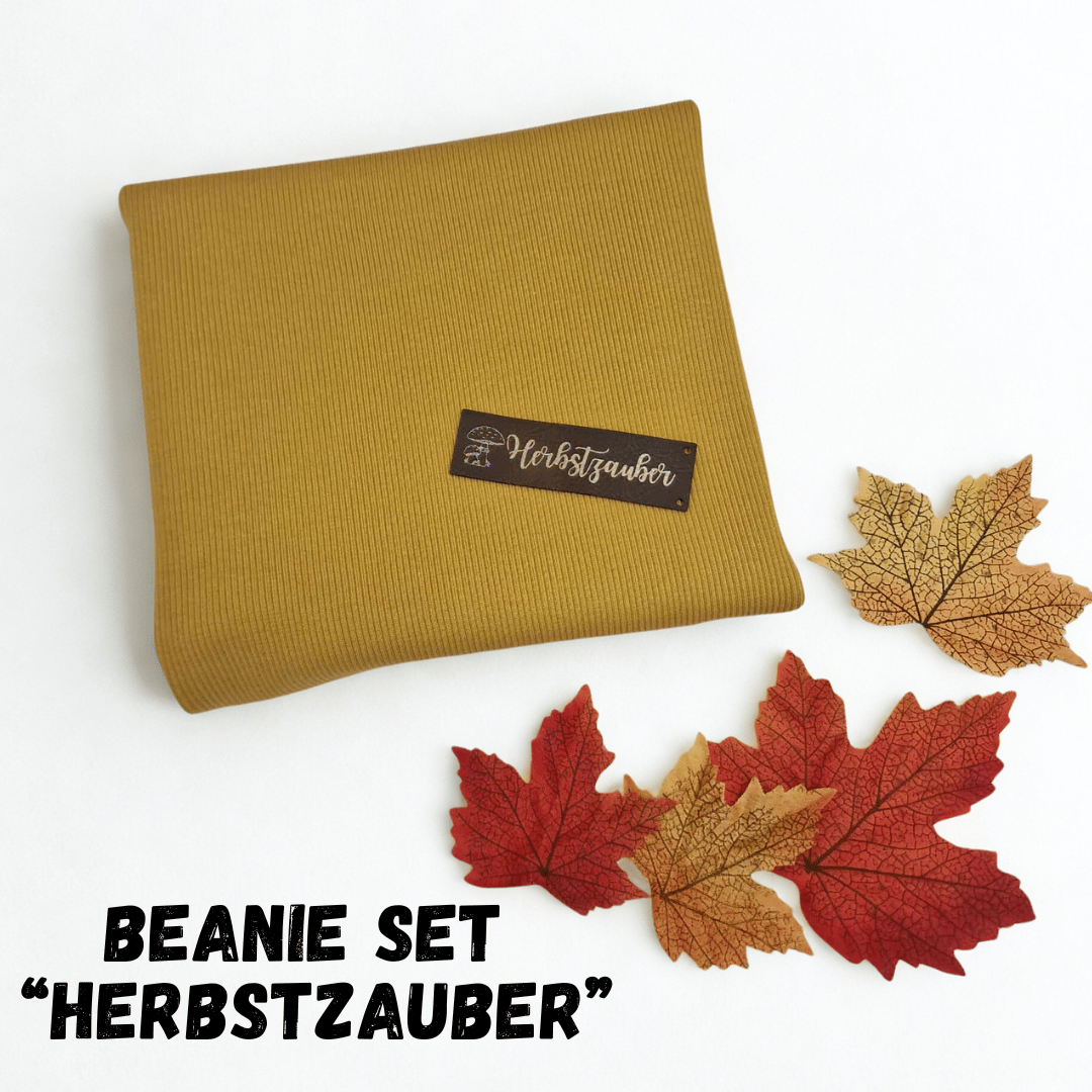 DIY Nähset - Stoffpaket - Hipster Beanie - Herbstzauber