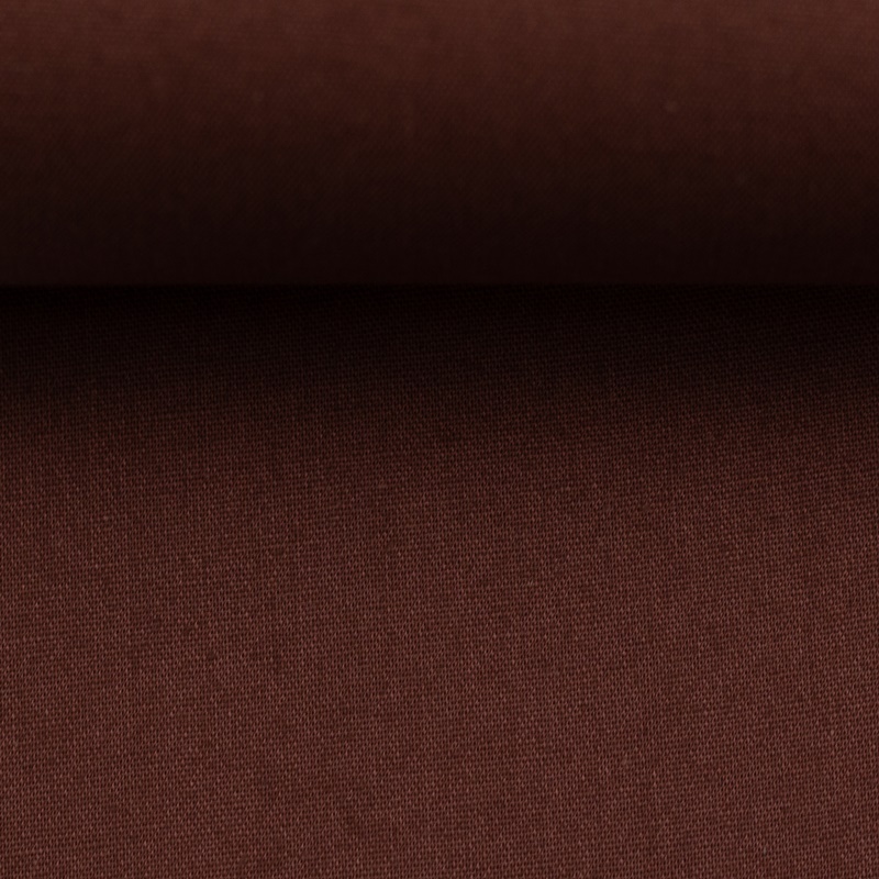 Dunkler kaffeebrauner Baumwollstoff Heide – 100% Baumwolle