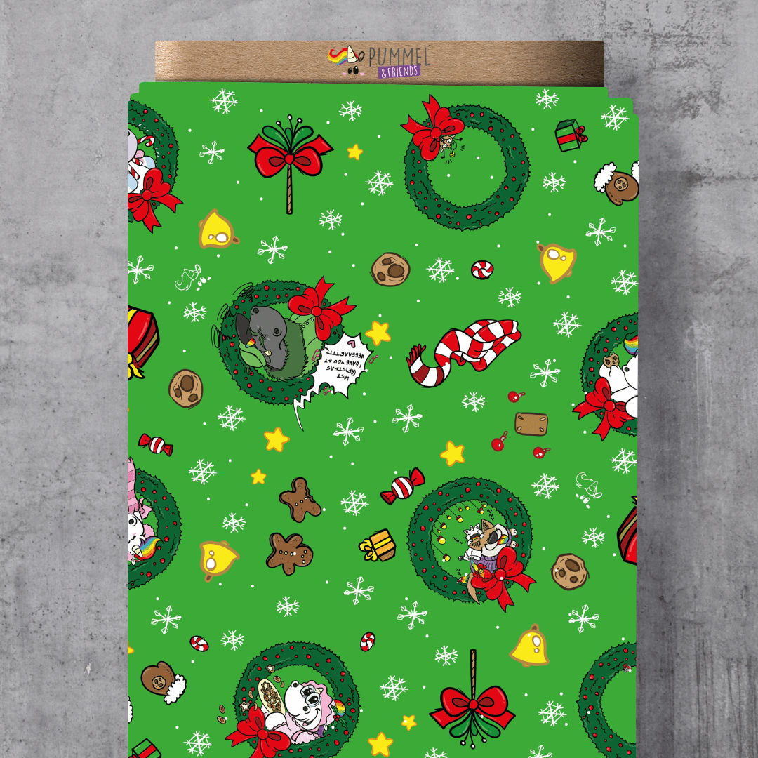 VORORDER - Lizenz Pummeleinhorn - Weihnachtskränze Grün
