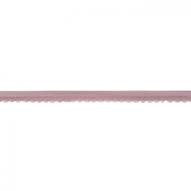 Elastische Spitze mit Bogenkante - 11 mm - Altlila