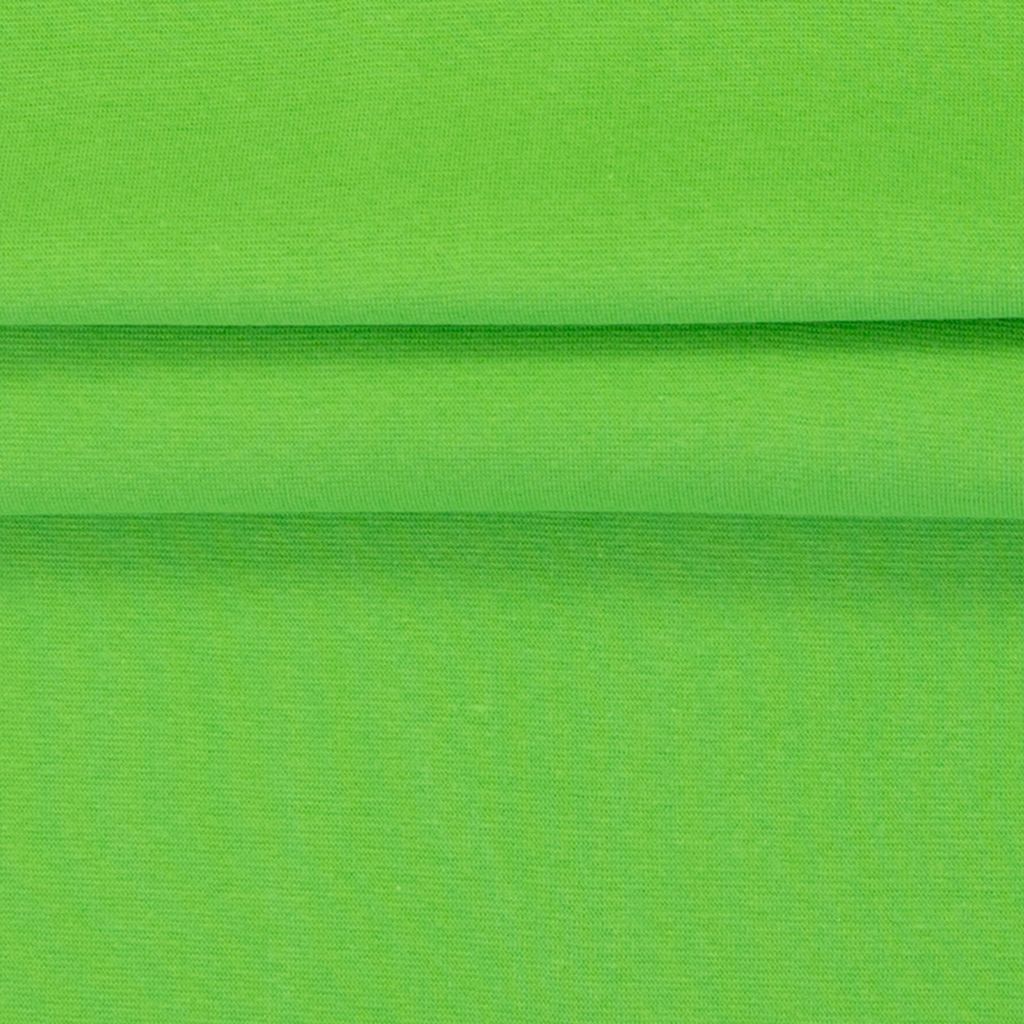 Hochwertiger Bündchenstoff in Limette, elastische Schlauchware aus 95% Baumwolle und 5% Elasthan, Ökotex 100 zertifiziert, 230g/m², ideal für Abschlüsse an Kinder- und Sportkleidung