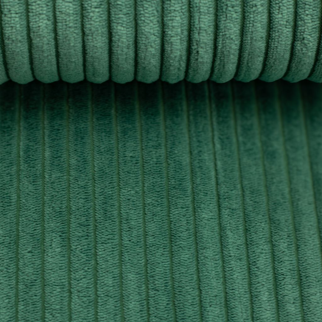 Cord - Grob gerippter Cord-Samt - Swafing - Wanja - Grün Stoffrest 80cm