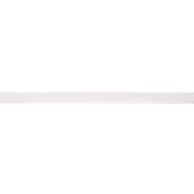 Baumwollkordel - Flachkordel 17 mm Weiß - Meterware