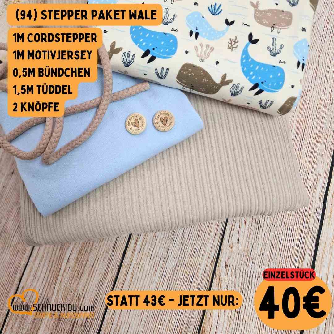 Stoffpaket - Unikat -  Stepper Wale