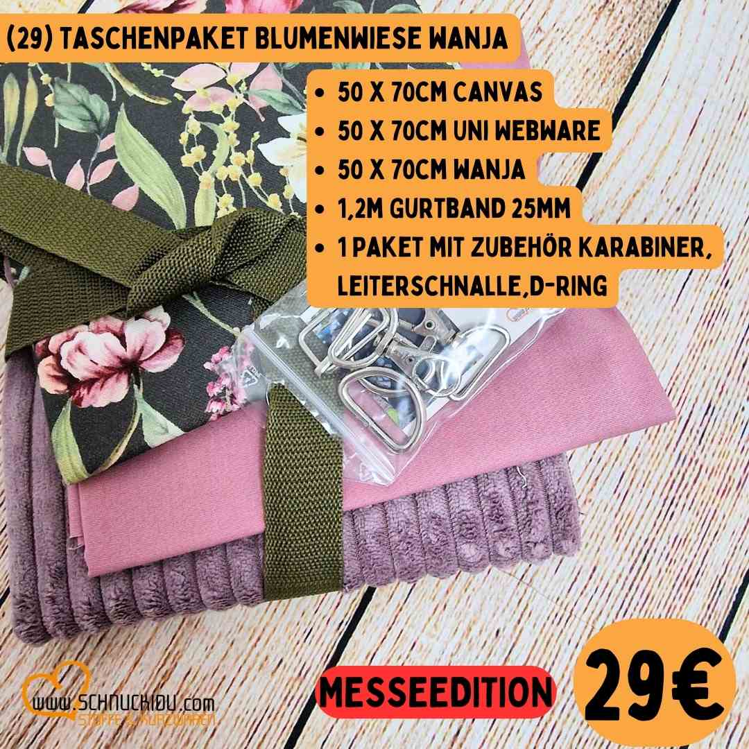 Stoffpaket - Unikat - Taschenpaket Blumenwiese