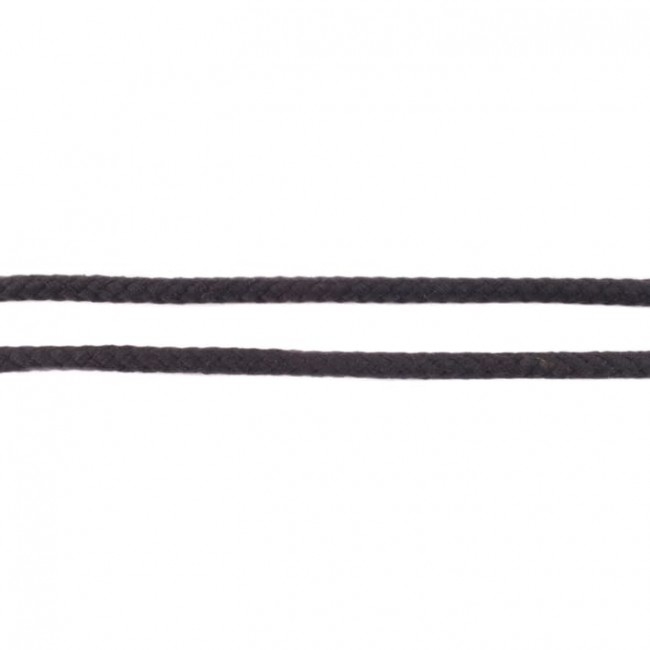 Doppelt gewebte Baumwollkordel - 8mm - Schwarz