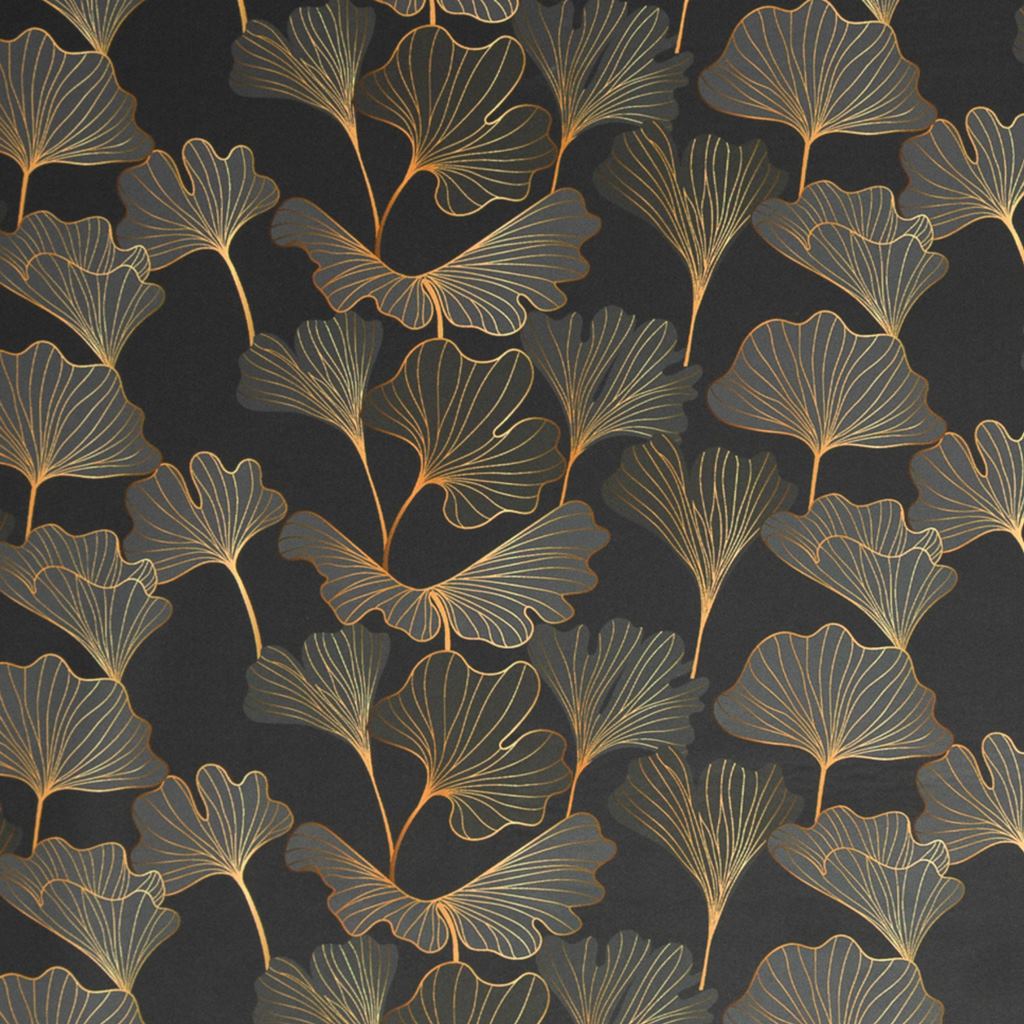 Softshell - Motiv Softshell - Swafing - Fiete - Ginkgo Blätter auf Anthrazit