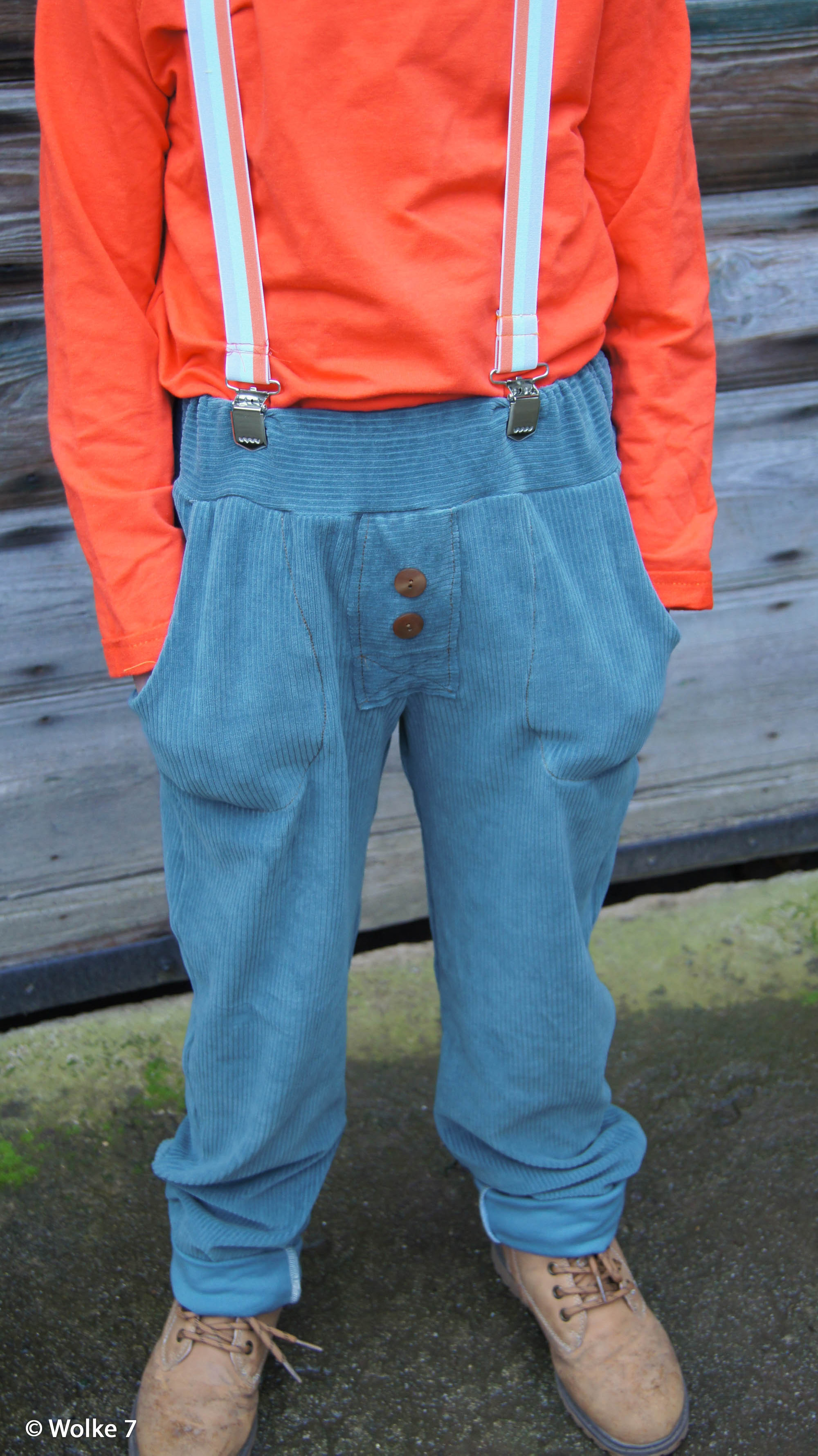 Cord - Cordjersey - Stretch - Uni - Juna - Swafing - Jeansblau