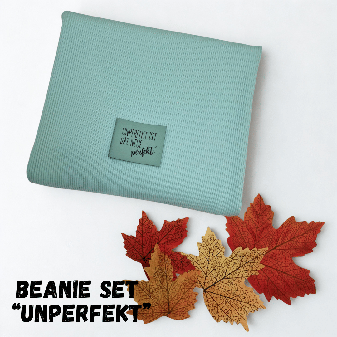 DIY Nähset - Stoffpaket - Hipster Beanie - Unperfekt