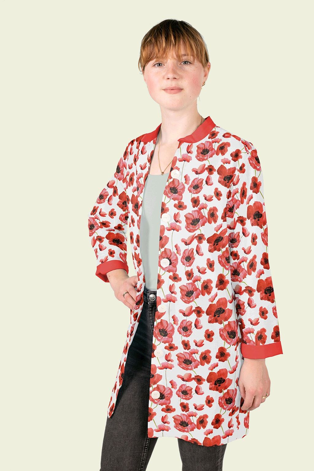 Webware - Baumwolle - Motiv - Mohnblume