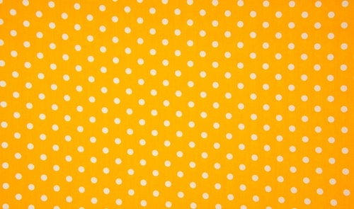 Baumwolle - Baumwollstoff - Dots Groß in Weiß auf Gelb