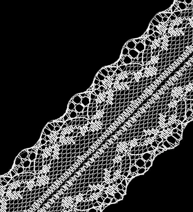 Spitze -  Synthetische Spitze - Boho - 40mm - Weiß