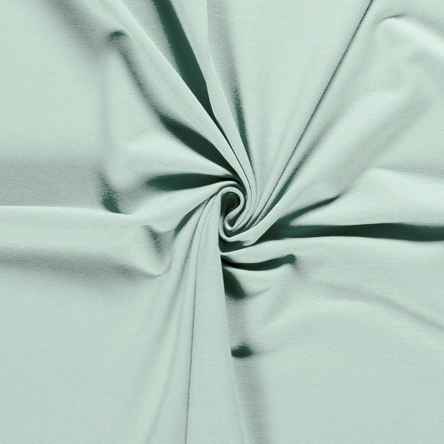 French Terry Sommersweat Uni in Mint – zartes Pastellgrün, ungeraut, 95% Baumwolle, Öko-Tex Standard 100, elastischer Sweatstoff