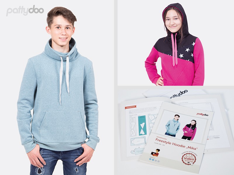 Pattydoo - Schnittmuster Mika Teenie Freestyle Hoodie by pattydoo
