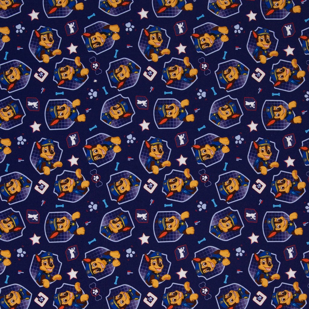 Motivjersey - Lizenz - Paw Patrol - Hunde auf Navy