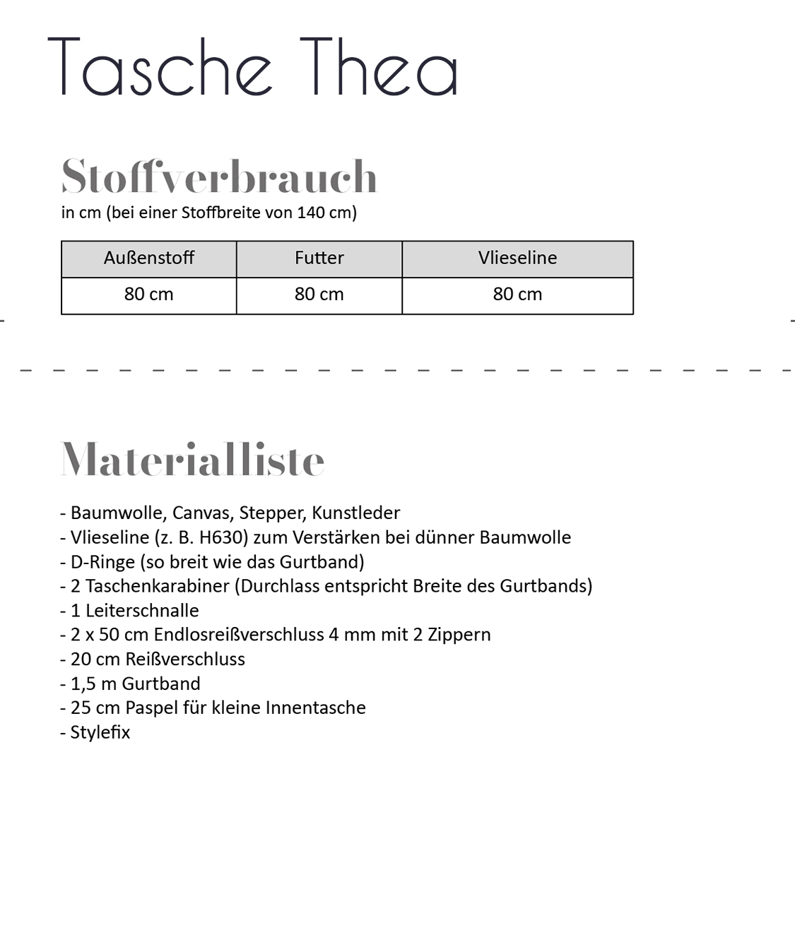 Papierschnittmuster Fadenkäfer - Tasche Thea