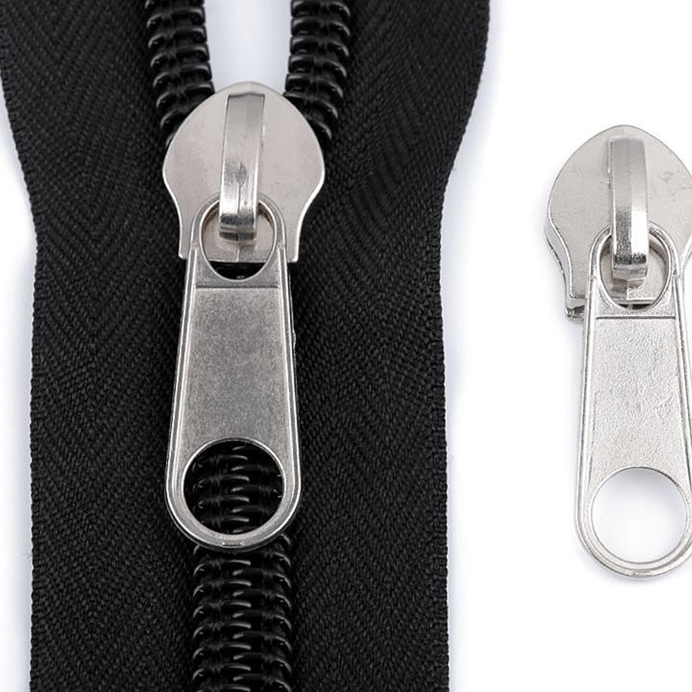Fashion-Zipper - Reißverschluss-Schieber - 6mm - Silber 