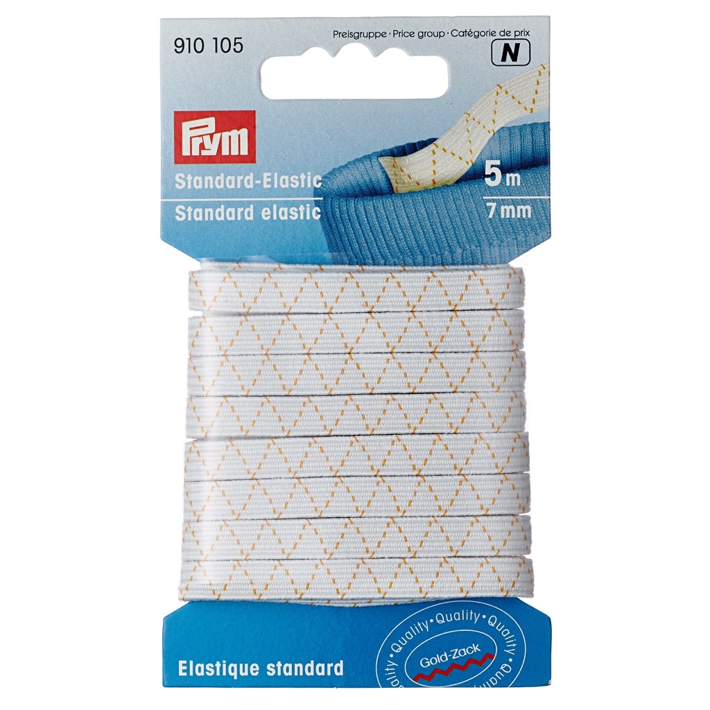 Prym - Standard-Elastic 7 mm weiß - 5 Meter - 910105