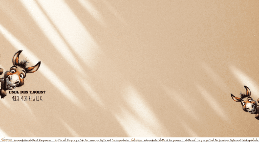 Panel Eigendesign Jersey mit frechem Esel-Motiv auf hellgrau meliertem Hintergrund – ca. 80x155cm, 92% Baumwolle, 8% Elasthan, Öko-Tex Standard 100