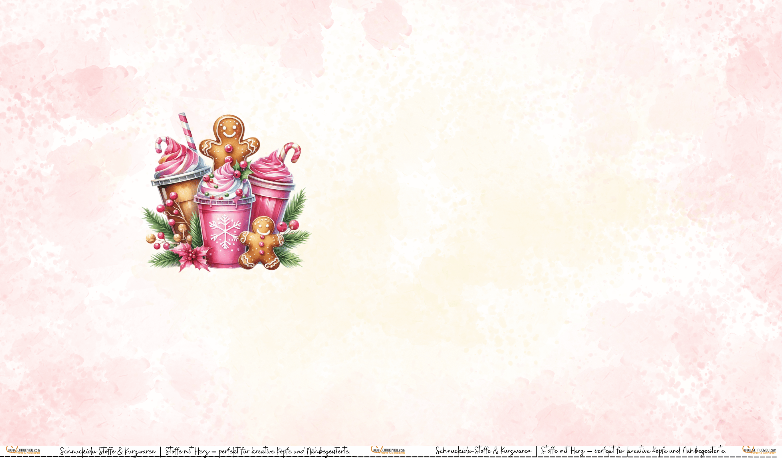 VORORDER - Panel Eigendesign  - French Terry - ca. 82x145cm - Lebkuchenbecher